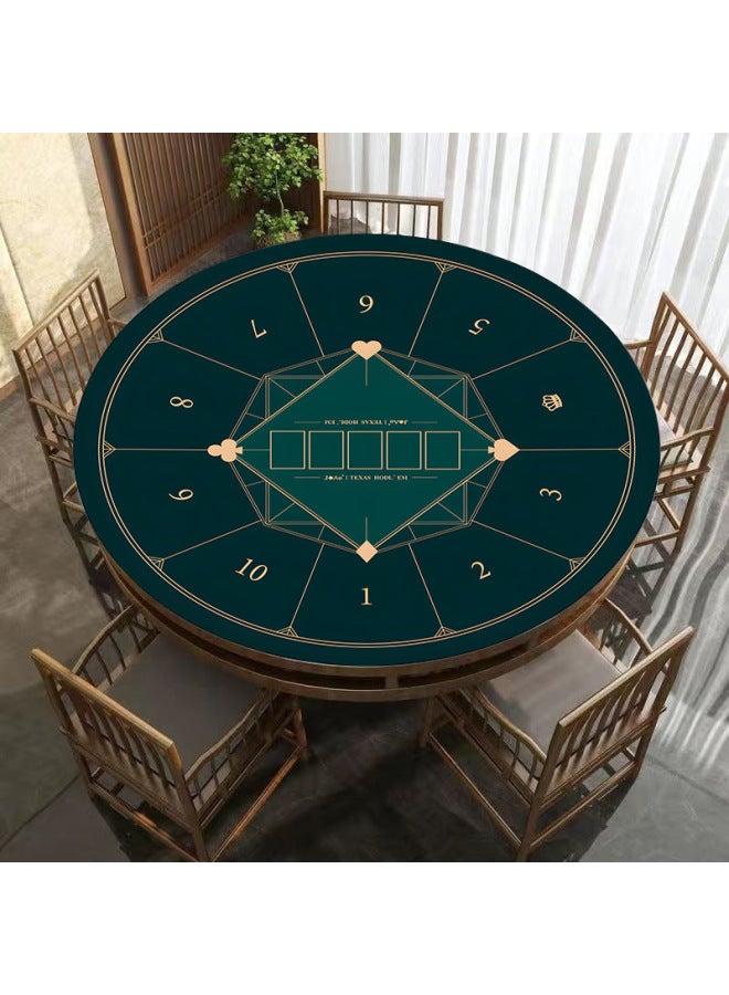 Square Round Texas Hold'em Tablecloth Special Table Mat For Chess And Card Room Playing-Color:Diatom Mud 60*60cm-Pattern:FH-1005  - Image 1