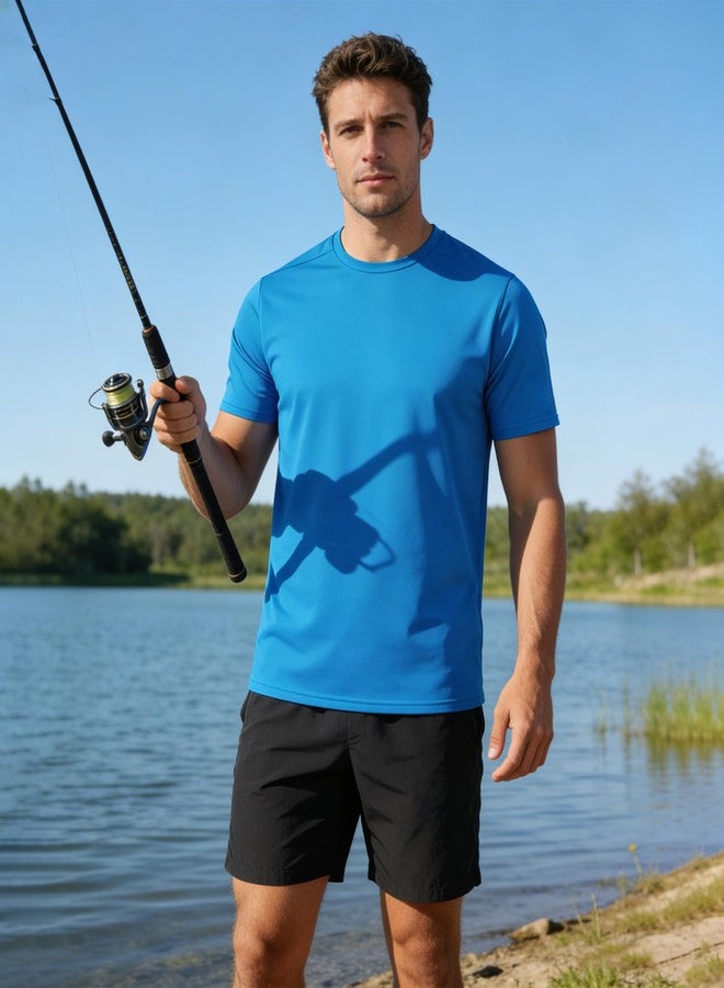 ZITY Men Swim Shirt Workout Shirts UV UPF 50+ Sun Protection Short Sleeve Workout T-Shirts Lightweight Moisture Wicking Swim Running Athletic Tee Shirt 7 Pack - Image 3
