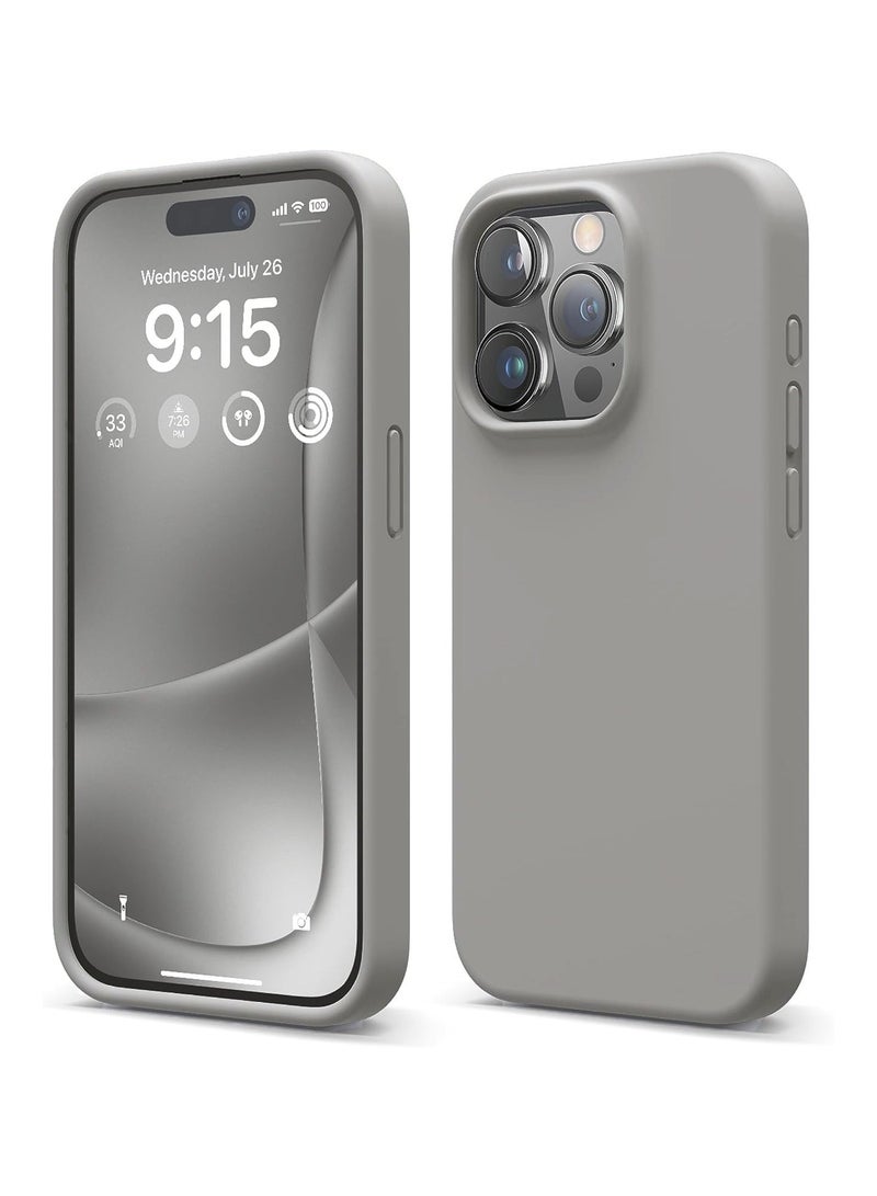 ACLIX Silicone Case Compatible with iPhone 16 Pro, Slim Liquid Silicone Phone Case with 3-Layer Soft Rubber Shockproof TPU Lining, (Dark Grey) - Image 1
