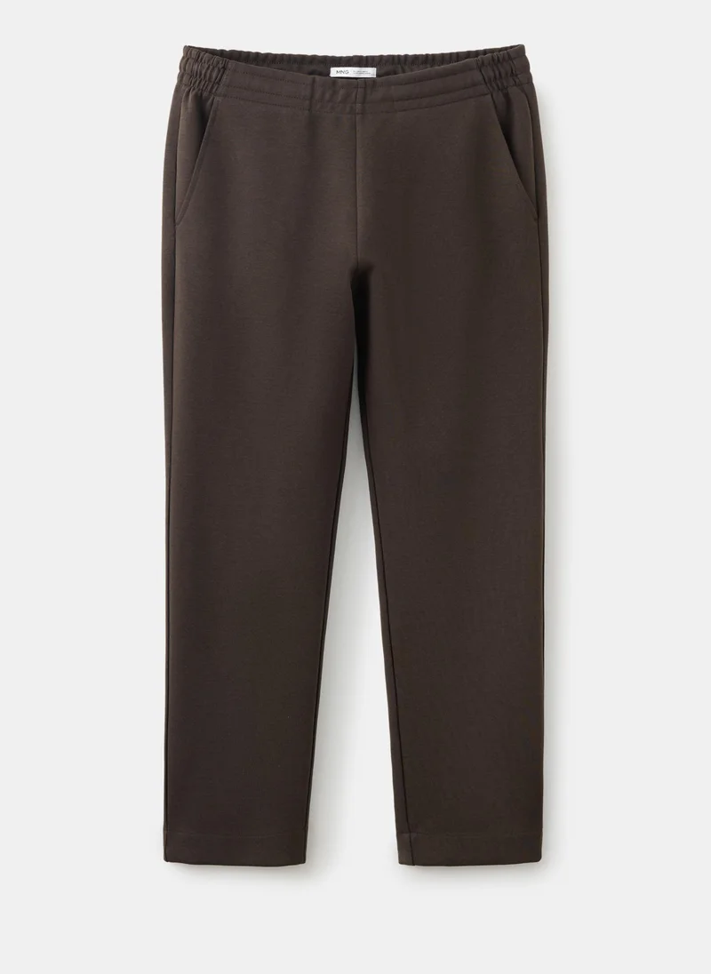 Mango Man  Cotton joggers with elastic waist for Men | Best Price UAE