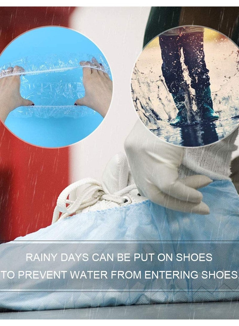 Libra Shower Cap Disposable, 200 Pieces Thickening Waterproof Shower Caps Normal Size, Clear - Image 5