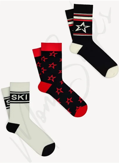Mono Socks 3 Pack Star Patterned Ski Ski Socks