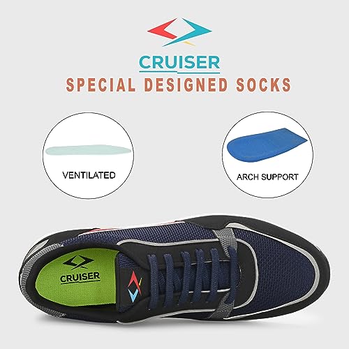 Cruiser Men's Pace-2 Black Sneakers_8 UK (2503-3) - Image 3