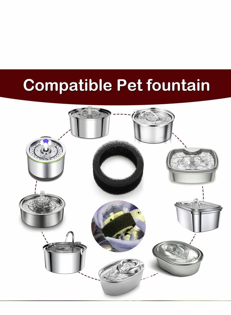 Sponge Filter for Cat Fountain Replacement Pet Water Foam Doggie Dispenser Accessories Dog Rabbit Drinking 8 Pieces  - Image 5