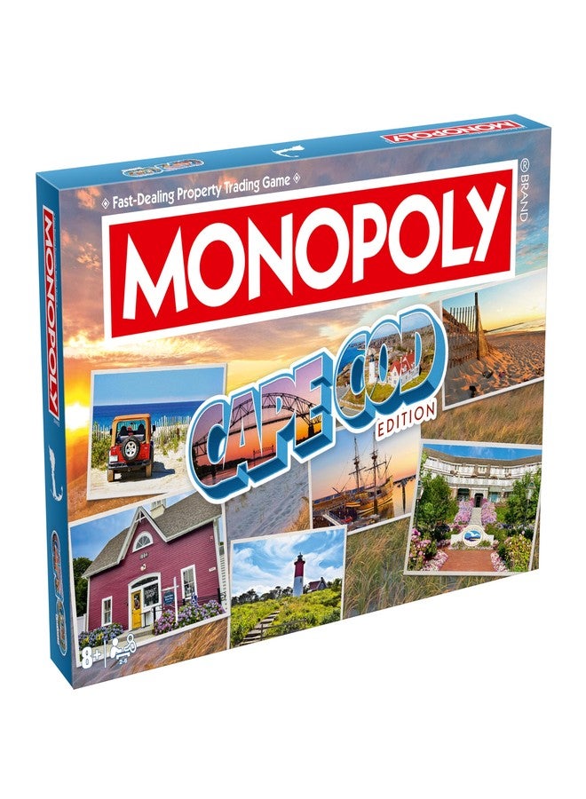 Top Trumps Monopoly Board Game Cape Cod Edition: 2-6 Players Family Board Games for Kids and Adults, Board Games for Kids 8 and up, for Kids and Adults, Ideal for Game Night - Image 1