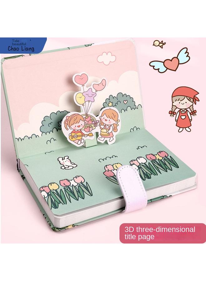Children And Girls Hand Account Book Suit Gift Box Cute Girl Hand Account Sticker Material Gift Bag Full Set Of Handmade Free Shipping  - Image 2