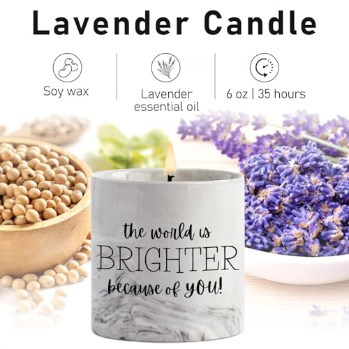 FreeJac Friendship Lavender Candle - Thank You Gift for Women, Moms, Best Friends & Teachers - 6 Oz Inspirational Lavender Candle Jar - Image 3