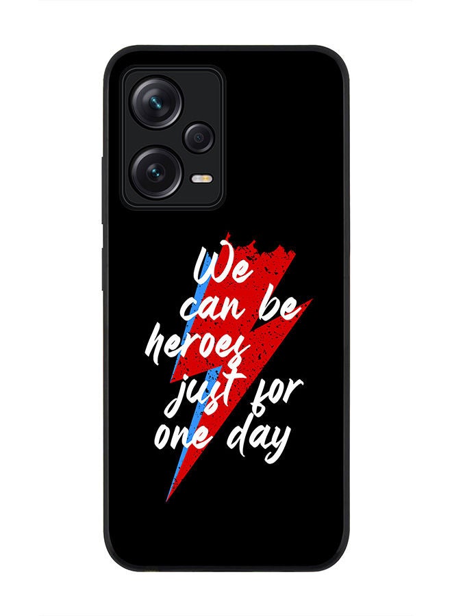 Stylizedd Rugged Black edge case for Redmi Note 12 Pro 5G Slim fit Soft Case Flexible Rubber Edges Anti Drop TPU Gel Thin Cover - We can be heros - Image 1