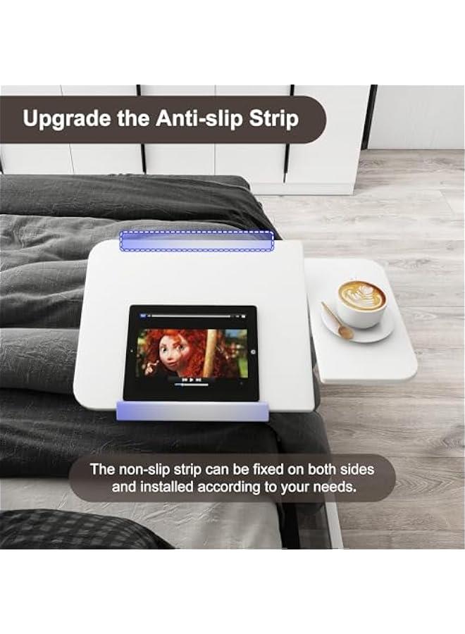 عربست بونسيا طاولة فوق السرير قابلة للامالة قابلة للتعديل مع عجلات، مكتب محمول للابتوب وعربة كمبيوتر دوارة - طاولة جانبية محمولة للاستخدام في المنزل والمستشفى والاريكة وغرفة النوم والمكتب والسكن وغرفة - Image 5