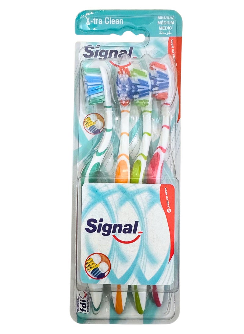 Signal X-tra clean tooth brush medium  pack OF 4 - pzsku/Z859414717FC642306E83Z/45/_/1737559707/375ed251-f16d-4524-ad70-3d30eb5b79c9