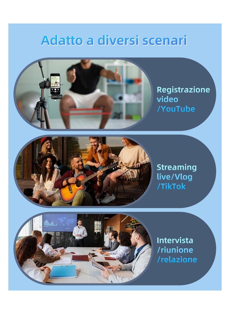 ميكروفونات لاسلكية، ميكروفون Lavalier لاسلكي لأجهزة iPhone/iOS/Android/PC/الكمبيوتر المحمول، ميكروفون بلوتوث يعمل بالقابس، مزامنة تلقائية لتقليل الضوضاء بـ 3 مستويات للتسجيل، البث المباشر، TikTok، You - Image 5