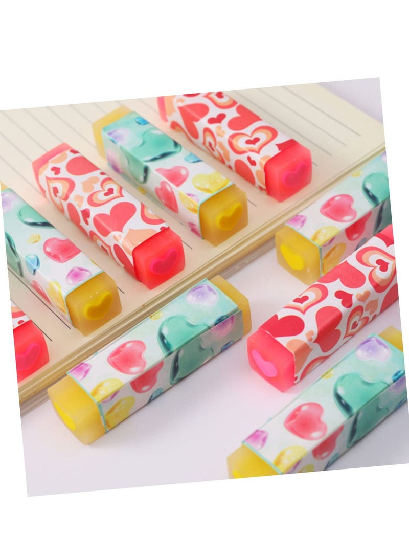 SYOSI 16 Pcs Love Eraser Mini Erasers Mini Colored Pencils Miniture Decoration Fun Erasers Toys Erasers, Novelty Rewards, School Prizes, Holiday Office School Supplies - Image 5