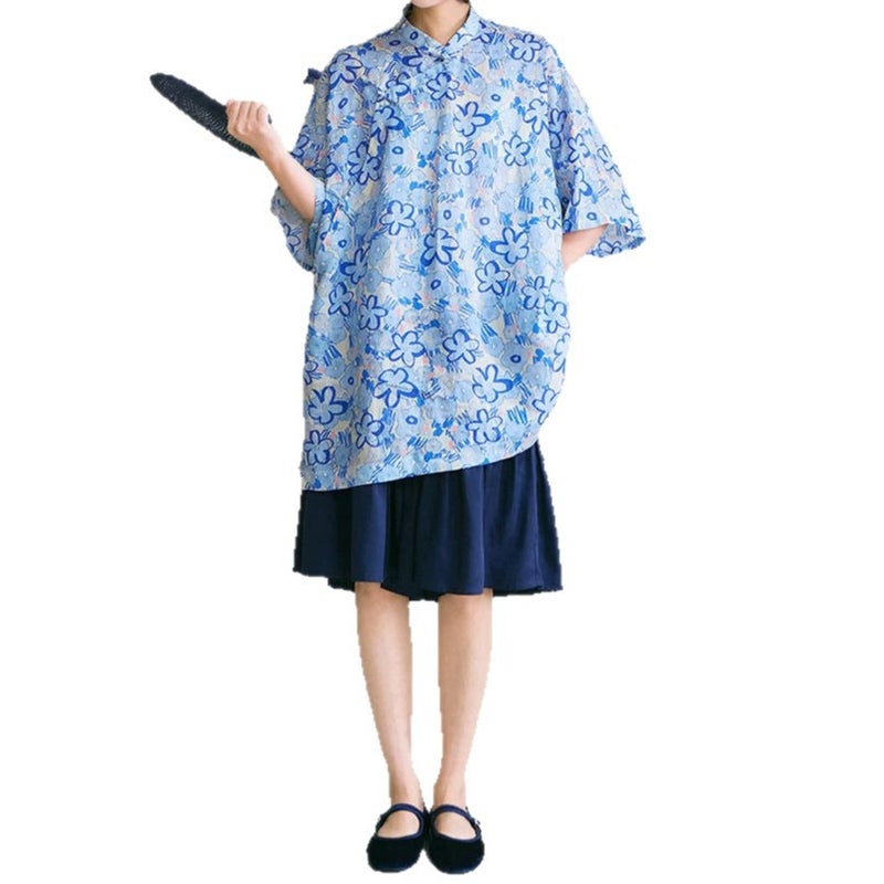 Ramie Print Casual Two-Piece Set - Image 4