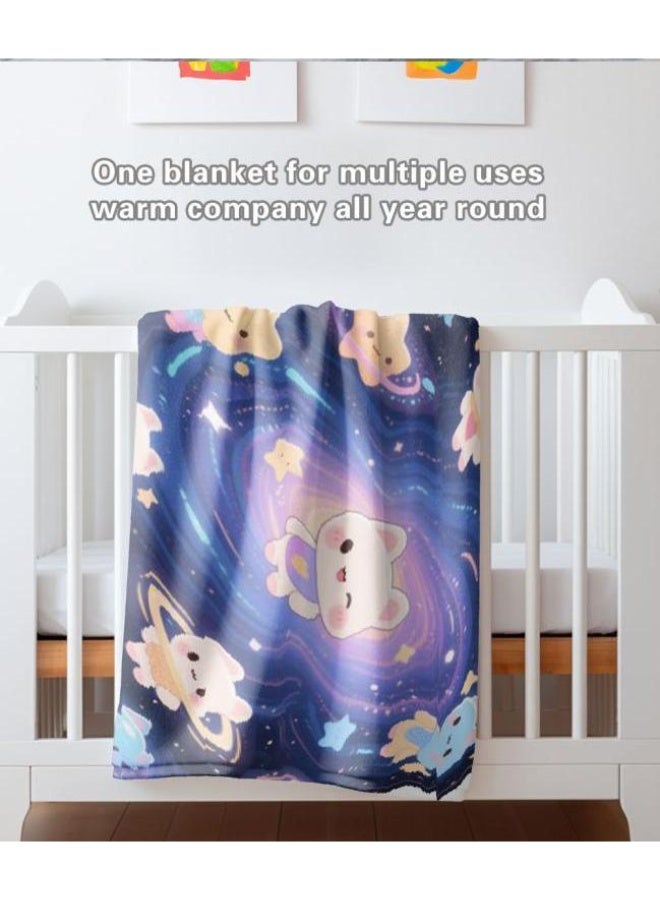 عام بطانية رقيقة من الفانيلا الكرتونية للأطفال والرضع (دافئة ومريحة، ومناسبة للنوم والألعاب) 70 سم * 100 سم - Image 2