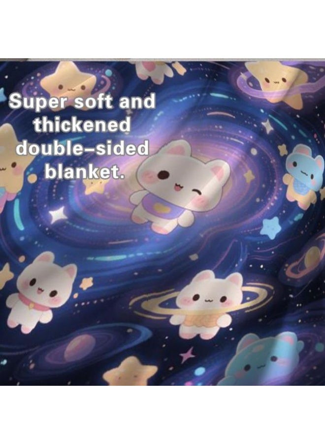 عام بطانية رقيقة من الفانيلا الكرتونية للأطفال والرضع (دافئة ومريحة، ومناسبة للنوم والألعاب) 70 سم * 100 سم - Image 3