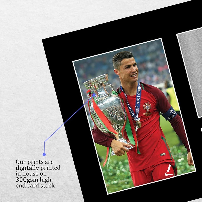 ARS Portugal Gifts Cristiano Ronaldo Gift Signed Unframed Canvas A4 Printed Autograph Photo Display Size: 29.7 x 21 cm - Image 4