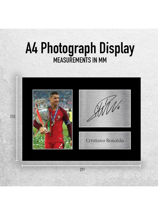 ARS Portugal Gifts Cristiano Ronaldo Gift Signed Unframed Canvas A4 Printed Autograph Photo Display Size: 29.7 x 21 cm - Image 2