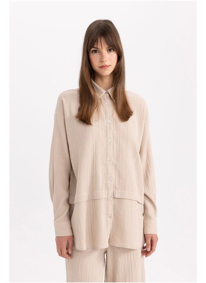 DeFacto Woman Relax Fit Woven Long Sleeve Tunic  - Image 1