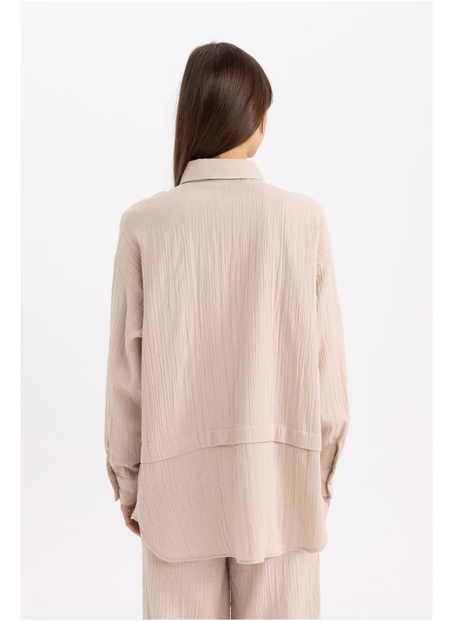 DeFacto Woman Relax Fit Woven Long Sleeve Tunic  - Image 4