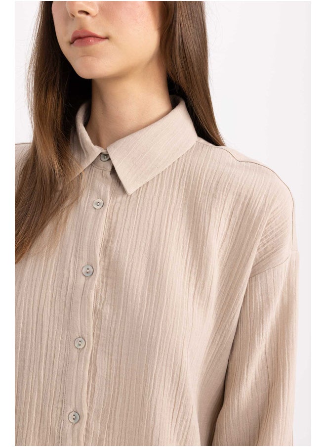 DeFacto Woman Relax Fit Woven Long Sleeve Tunic  - Image 5