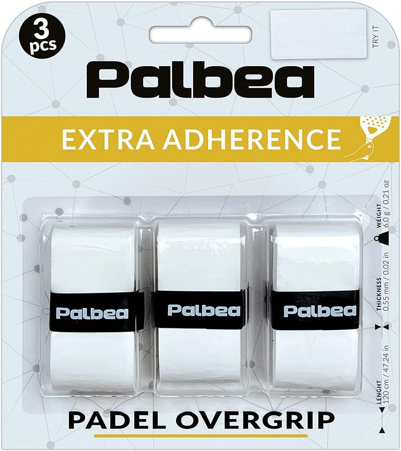 Palbea Padel Racket Grip Tape - Packs of 3. Padel Tennis Racket Grip Tape - Padel Tennis Grips Overgrip for Sweat Absorption & Non-Slip. Also Suitable as Tennis Racquet Grip Wrap Tape. - Image 1