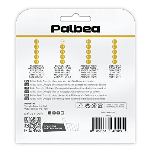 Palbea Padel Racket Grip Tape - Packs of 3. Padel Tennis Racket Grip Tape - Padel Tennis Grips Overgrip for Sweat Absorption & Non-Slip. Also Suitable as Tennis Racquet Grip Wrap Tape. - Image 2
