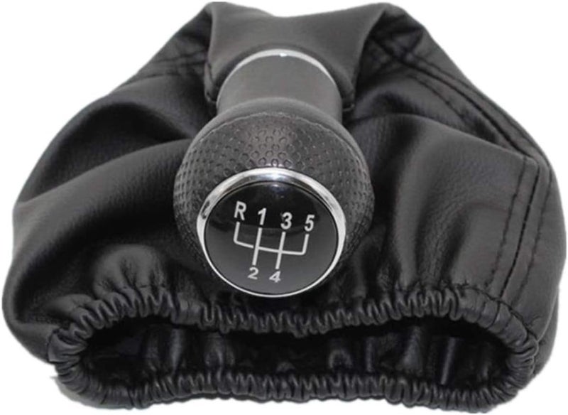 Yurefax 5 Speed Gear Shift Knob with Leather Boot - Image 1