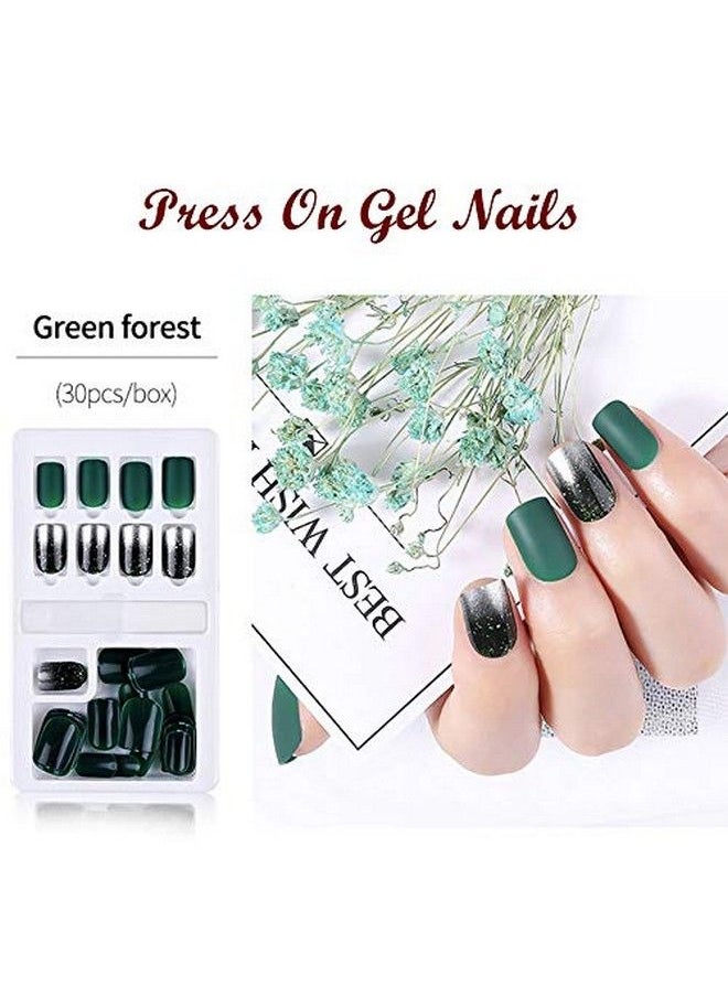 Store2508 - Press On Gel Nails 30 Pcs With Adhesive Double Sided Jelly Nail Glue Nail Filer Mb658_06 - Image 1