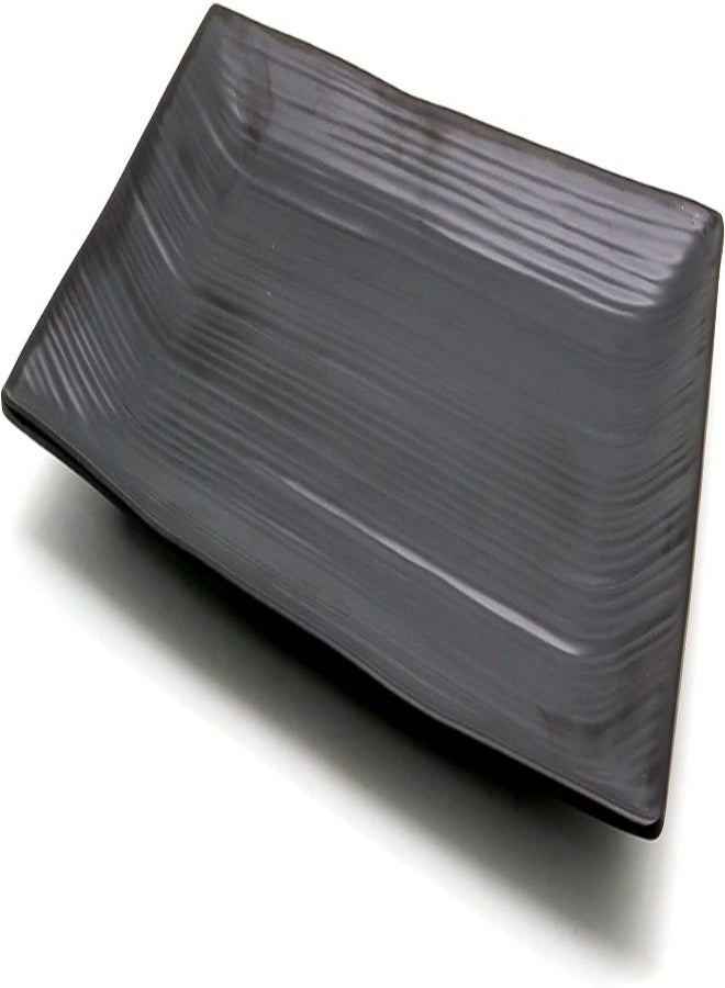 AKDC Dynasty Black Melamine Serving Tray Rectangle, Bpa-Free, Sleek Black Finish, Ideal To Serve Food, Fruits, Snacks, Dishes, Meals Kitchen Tableware Dining Home Decor. (22X34Cm) - Image 1