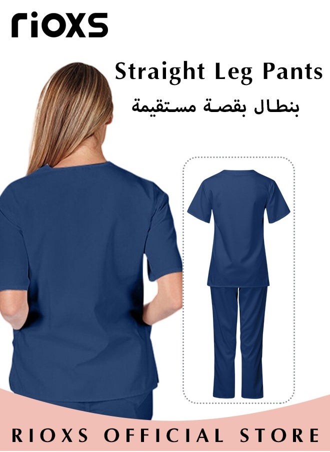 Unisex Medical Uniform Scrubs, Women And Men Scrubs Set, Professionals Medical Scrubs Short Sleeve Top And Pants For Workwear, Soft Stretch V-Neck Top And Trousers - pzsku/Z8594DCC932038E006A62Z/45/_/1726035750/afe2fb0b-e54f-4fe2-9ecf-c5a2a83a34d1