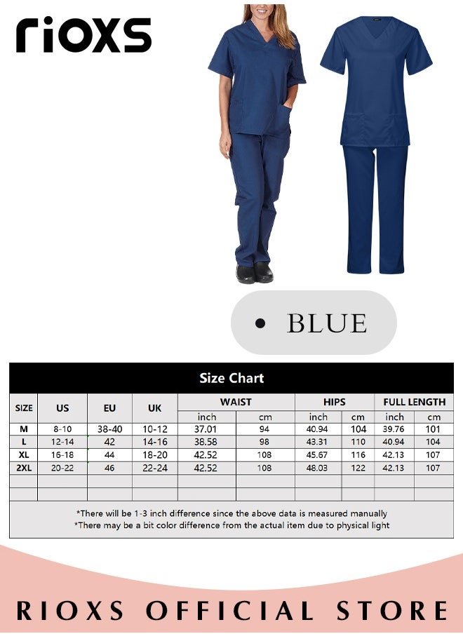 Unisex Medical Uniform Scrubs, Women And Men Scrubs Set, Professionals Medical Scrubs Short Sleeve Top And Pants For Workwear, Soft Stretch V-Neck Top And Trousers - pzsku/Z8594DCC932038E006A62Z/45/_/1726035751/451e411b-d923-4576-9126-7e45ff12bd5a