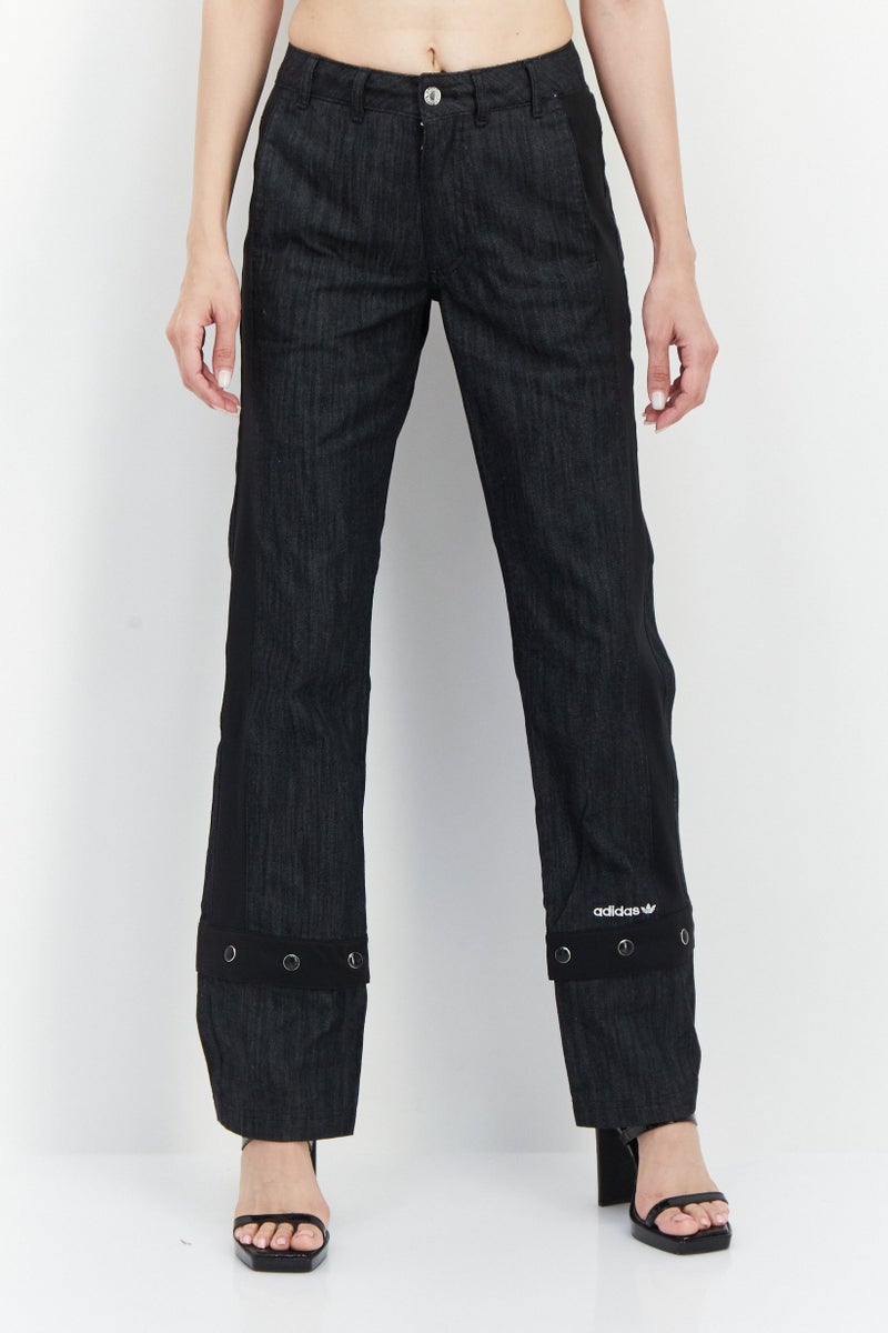 adidas Originals Women Loose Fit Brand Logo Track Pant, Black  - Image 1