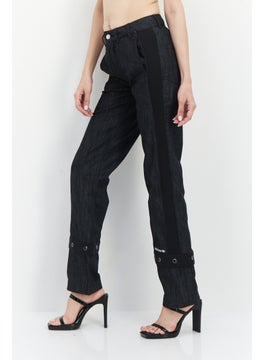 adidas Originals Women Loose Fit Brand Logo Track Pant, Black  - Image 3