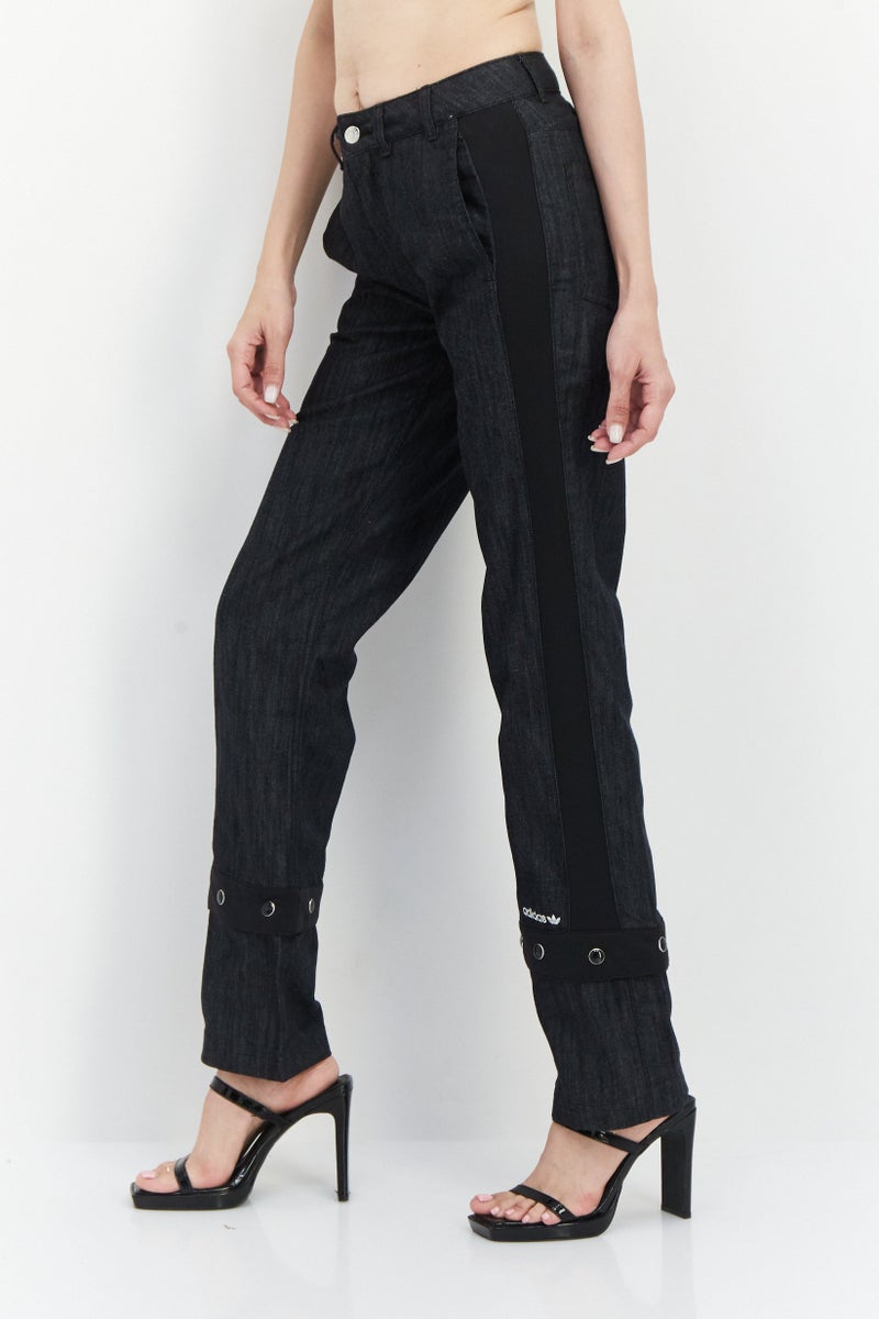 adidas Originals Women Loose Fit Brand Logo Track Pant, Black  - Image 3