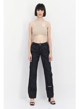 adidas Originals Women Loose Fit Brand Logo Track Pant, Black  - Image 4