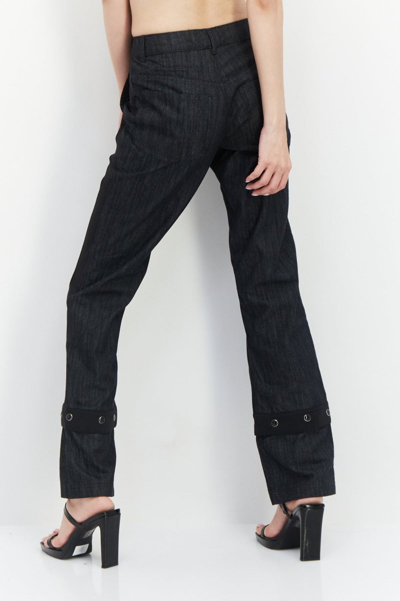 adidas Originals Women Loose Fit Brand Logo Track Pant, Black  - Image 2
