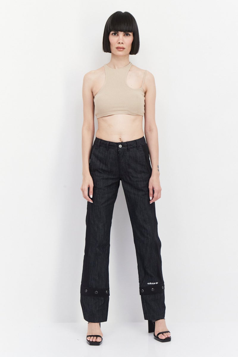 adidas Originals Women Loose Fit Brand Logo Track Pant, Black  - Image 4