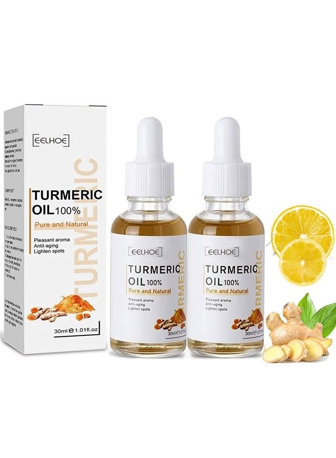 TrimakeShop 2Pcs Turmeric Dark Spot Corrector Serum, Turmeric Repair Face Serum, Natural Turmeric Dark Spot Skin Care Moisturizing Repair Serum - Image 1