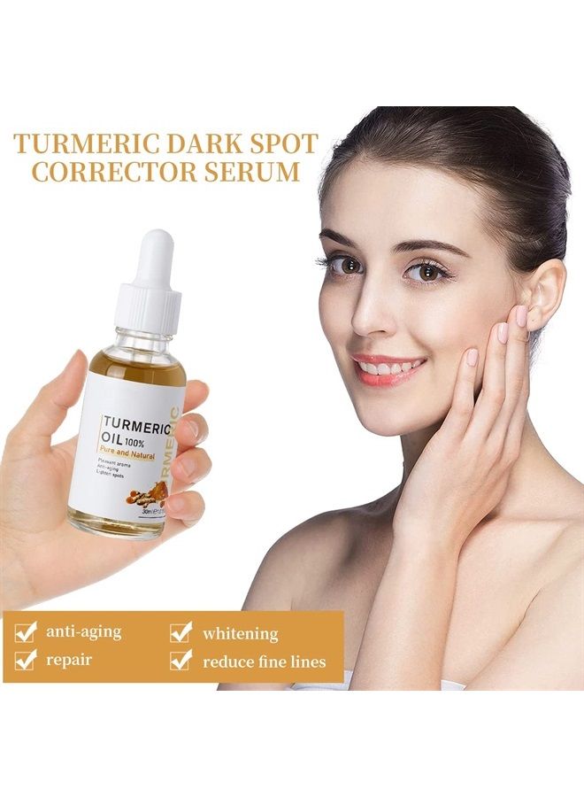 TrimakeShop 2Pcs Turmeric Dark Spot Corrector Serum, Turmeric Repair Face Serum, Natural Turmeric Dark Spot Skin Care Moisturizing Repair Serum - Image 4