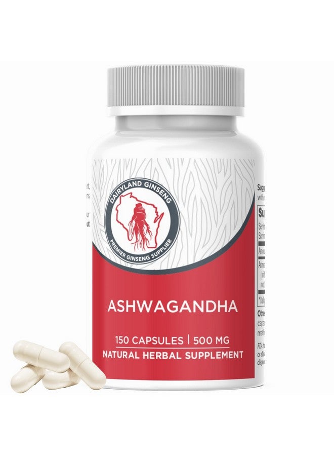 Dairyland Management LLC Dairyland Management Ashwagandha Capsules 150ct - 1000 mg per Serving Max Strength Ashwagandha Root Powder - Herbal Supplements and Extract - Image 1