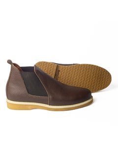 Generic leather half boot brown  - Image 3