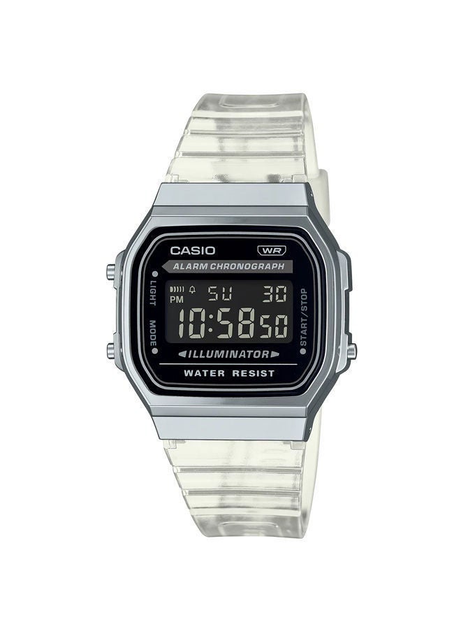 CASIO Rubber Digital Wrist Watch A168XES-1BDF - Image 1