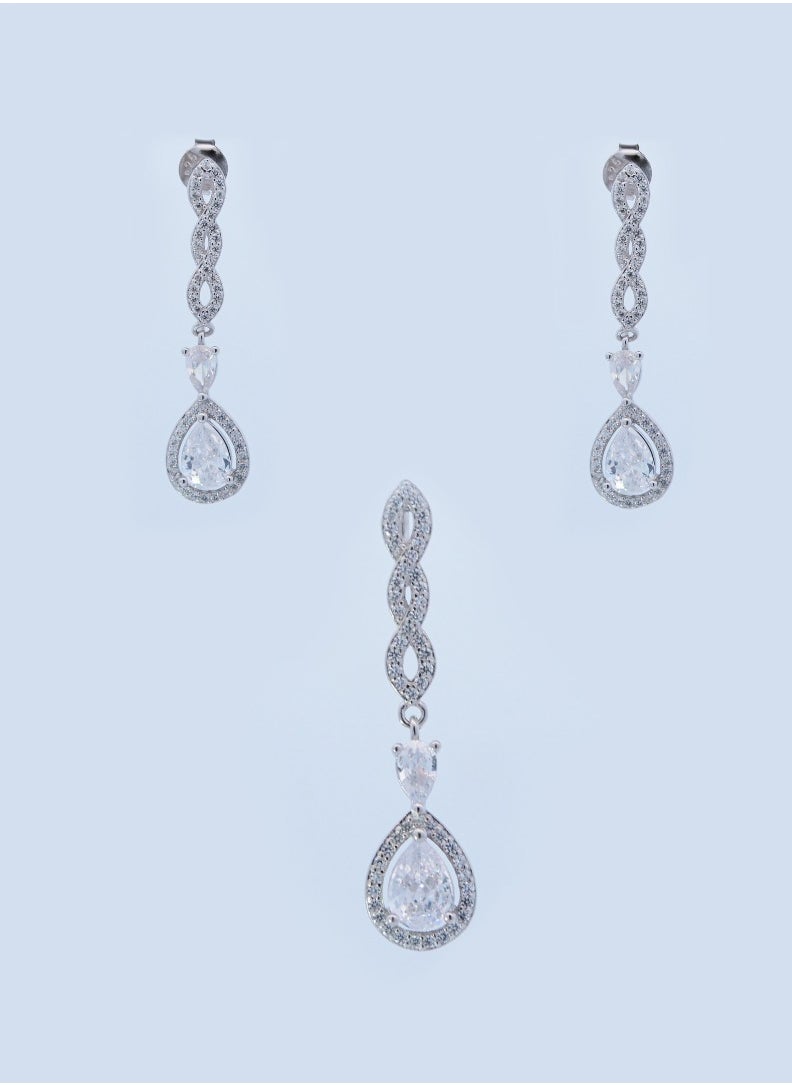 AK Jewels - 925 SILVER CZ RHODIUM MINI SET - Image 1