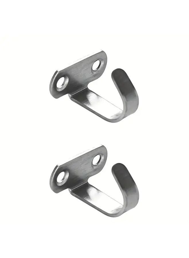 2pcs Heavy Duty S Shaped Over Door Hooks No Drill Space Saving Towel Hanger White Black - Image 5