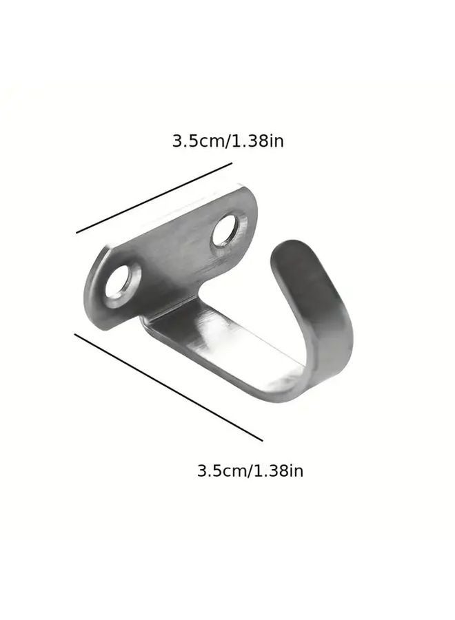 2pcs Heavy Duty S Shaped Over Door Hooks No Drill Space Saving Towel Hanger White Black - Image 4