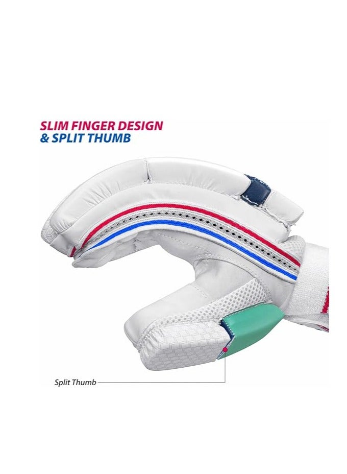 دي أس سي قفازات ضرب الكريكيت الجلدية شديدة القوة | مقاس مريح | تصميم مسامي | حركة مرنة - Image 3