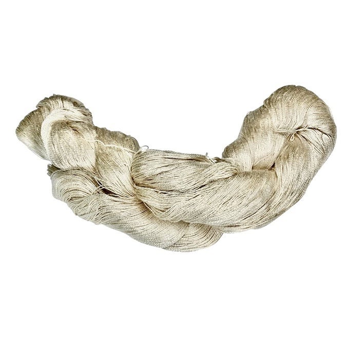 MULBERRY SILK LACE YARN 100 PURE OFFWHITE UNDYED LACE WEIGHT SKEIN SILK 202 CAN BE DYED 100 GRAMS 1000 YARDS PER HANK WEAVING CRAFTING CROCHET KNITTING 1PACK