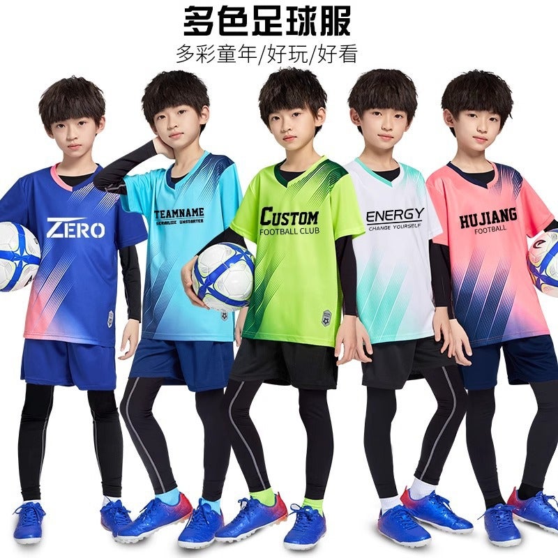 Children'S Football Uniform Suit Boys Long-Sleeved Training Uniforms Girls Team Uniforms Primary School Students Sports Jerseys With Printing - Image 4