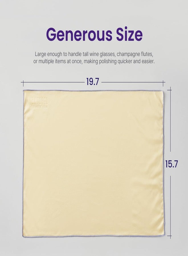 Vintorio Microfiber Polishing Cloth Clear, Streak Free, Cleaning for Wine Glasses - Extra Large and Soft Dish Towel (20 x 16) - Image 3