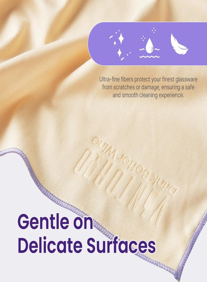 Vintorio Microfiber Polishing Cloth Clear, Streak Free, Cleaning for Wine Glasses - Extra Large and Soft Dish Towel (20 x 16) - Image 4